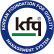 KFQ(한국품질재단) ISO9001(품질경영시스템) 인증마크. REGISTERED FIRM